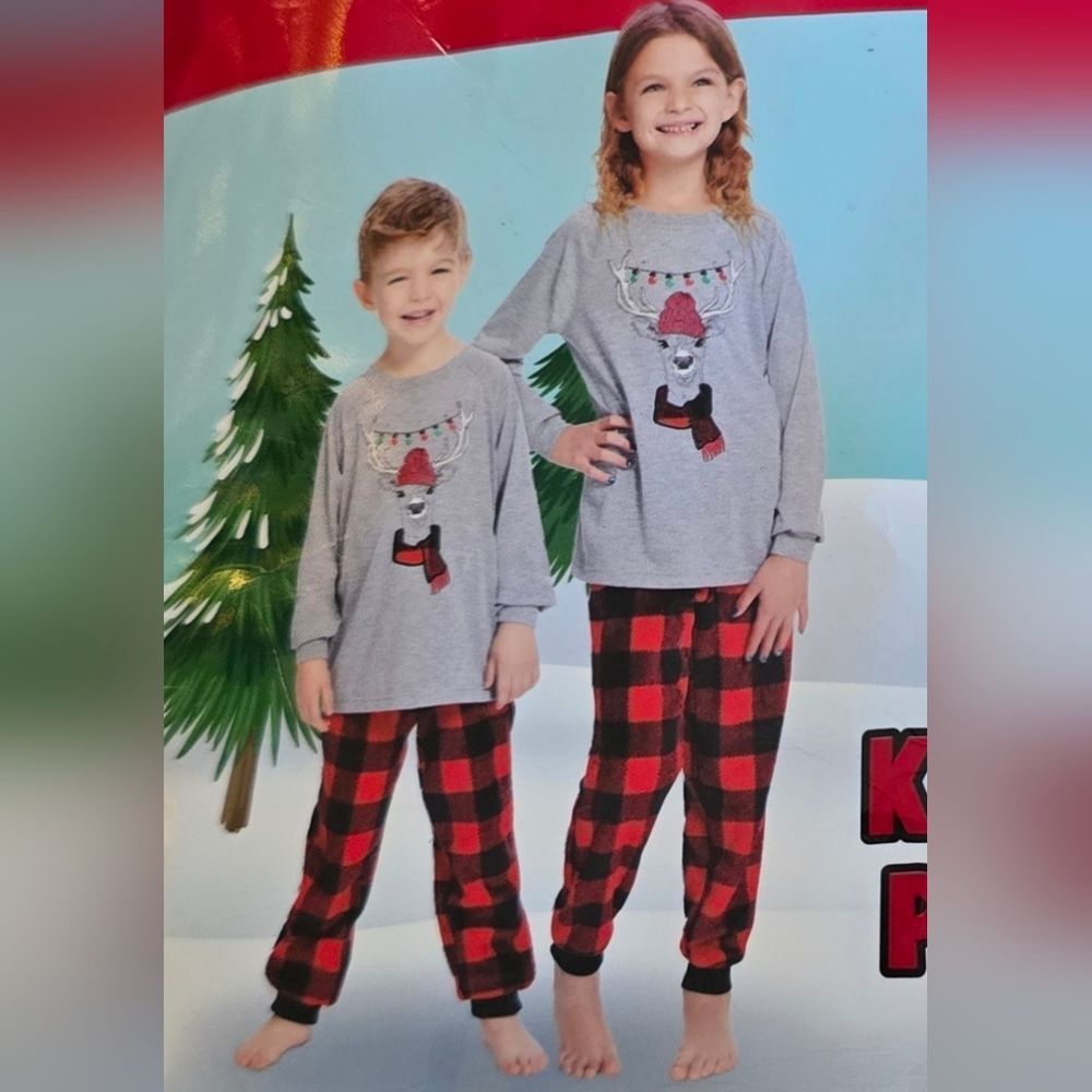 Holiday FamJams Kid's Unisex Matching Family Pajamas, 2 Piece Set